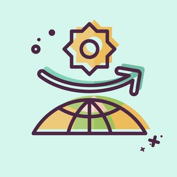 Icon Ozone Layer. related to Spf and Sun symbol. MBE style. design editable vector