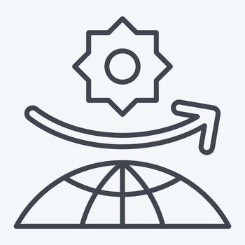 Icon Ozone Layer. related to Spf and Sun symbol. line style. design editable vector