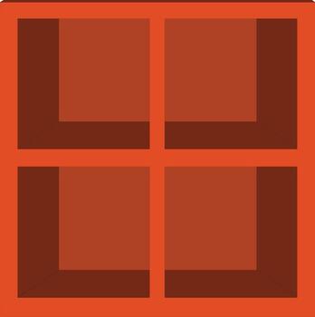 Red square design with depth effect vector