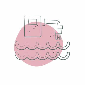 Icon Water Quality Sensor. related to Sensors symbol. Color Spot Style. design editable vector