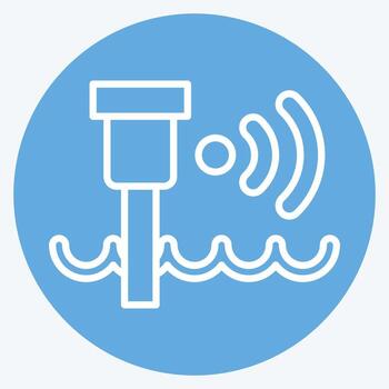 Icon Water Level Sensor. related to Sensors symbol. blue eyes style. design editable vector