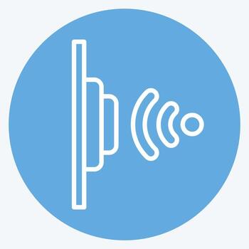 Icon Proximity Sensor. related to Sensors symbol. blue eyes style. design editable vector