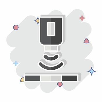 Icon Solor Sensor. related to Sensors symbol. comic style. design editable vector