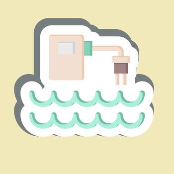 Sticker Water Quality Sensor. related to Sensors symbol. design editable vector