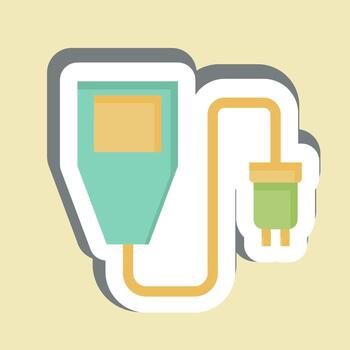 pegatina suelo humedad sensor. relacionado a sensores símbolo. diseño editable vector