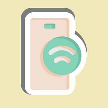 Sticker NFC. related to Sensors symbol. design editable vector