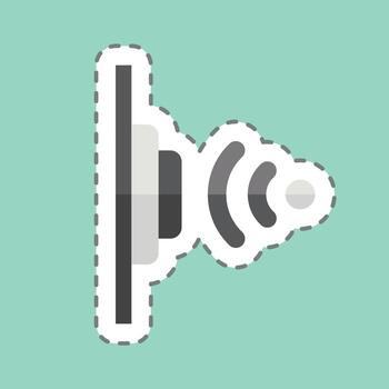 Sticker line cut Proximity Sensor. related to Sensors symbol. design editable vector