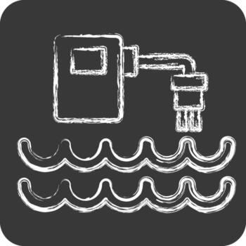 Icon Water Quality Sensor. related to Sensors symbol. chalk Style. design editable vector