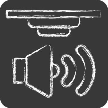 Icon Sound Sensors. related to Sensors symbol. chalk Style. design editable vector