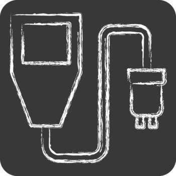 icono suelo humedad sensor. relacionado a sensores símbolo. tiza estilo. diseño editable vector