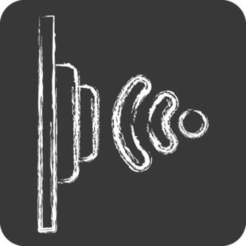 icono proximidad sensor. relacionado a sensores símbolo. tiza estilo. diseño editable vector