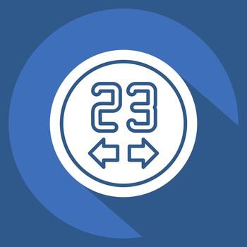 Icon Thermostats. related to Sensors symbol. long shadow style. design editable vector