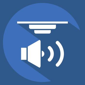 Icon Sound Sensors. related to Sensors symbol. long shadow style. design editable vector