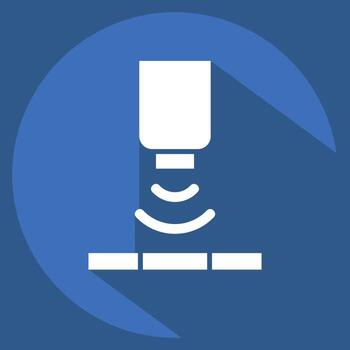 Icon Solor Sensor. related to Sensors symbol. long shadow style. design editable vector