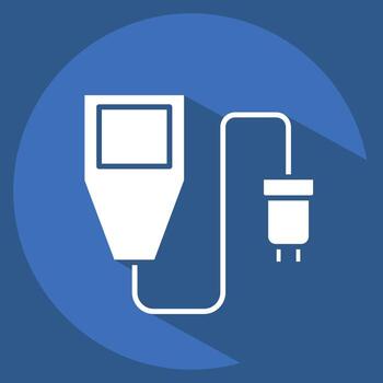 icono suelo humedad sensor. relacionado a sensores símbolo. largo sombra estilo. diseño editable vector