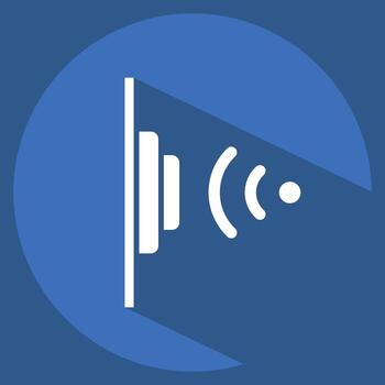 icono proximidad sensor. relacionado a sensores símbolo. largo sombra estilo. diseño editable vector