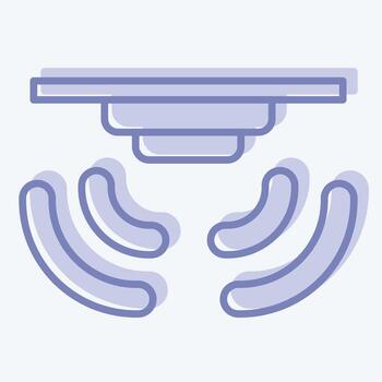 Icon Smart Fire Alarm. related to Sensors symbol. two tone style. design editable vector