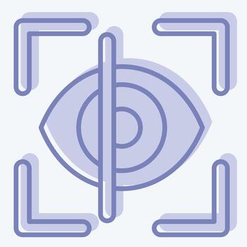 Icon Eye Scaner. related to Sensors symbol. two tone style. design editable vector