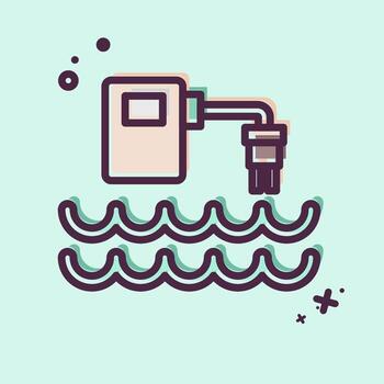 Icon Water Quality Sensor. related to Sensors symbol. MBE style. design editable vector