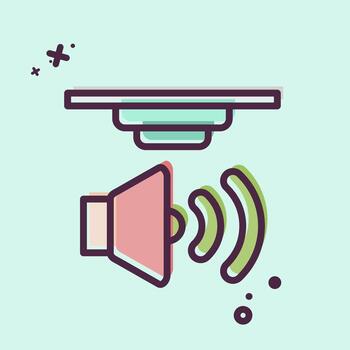 Icon Sound Sensors. related to Sensors symbol. MBE style. design editable vector