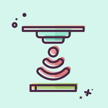 Icon Smoke Detector. related to Sensors symbol. MBE style. design editable vector