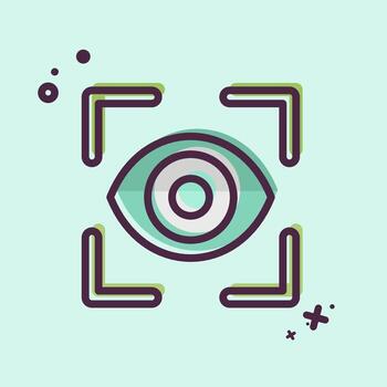 Icon Eye Tracking. related to Sensors symbol. MBE style. design editable vector