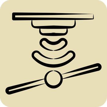 Icon Tilts Sensor. related to Sensors symbol. hand drawn style. design editable vector