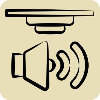 Icon Sound Sensors. related to Sensors symbol. hand drawn style. design editable vector