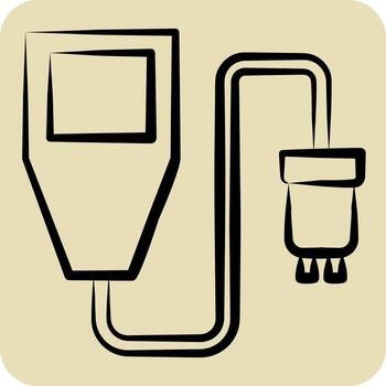 icono suelo humedad sensor. relacionado a sensores símbolo. mano dibujado estilo. diseño editable vector