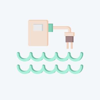 Icon Water Quality Sensor. related to Sensors symbol. flat style. design editable vector