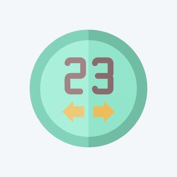 Icon Thermostats. related to Sensors symbol. flat style. design editable vector