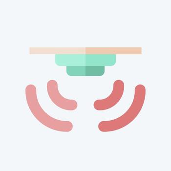 Icon Smart Fire Alarm. related to Sensors symbol. flat style. design editable vector