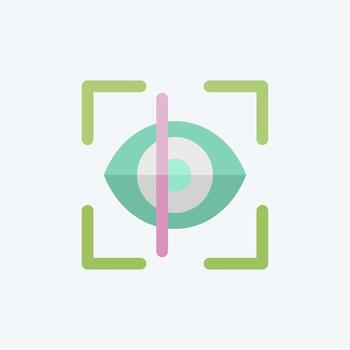 Icon Eye Scaner. related to Sensors symbol. flat style. design editable vector