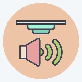 Icon Sound Sensors. related to Sensors symbol. color mate style. design editable vector