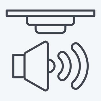 Icon Sound Sensors. related to Sensors symbol. line style. design editable vector