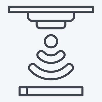 Icon Smoke Detector. related to Sensors symbol. line style. design editable vector