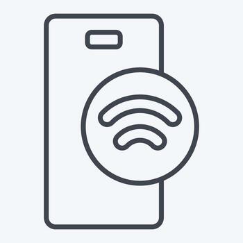 Icon NFC. related to Sensors symbol. line style. design editable vector