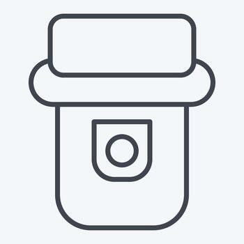 Icon Heat Detector. related to Sensors symbol. line style. design editable vector