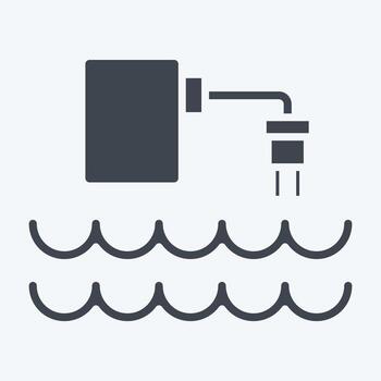 Icon Water Quality Sensor. related to Sensors symbol. glyph style. design editable vector