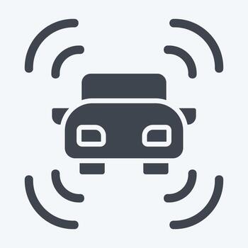Icon Smart Car Sensor. related to Sensors symbol. glyph style. design editable vector
