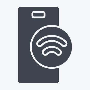 Icon NFC. related to Sensors symbol. glyph style. design editable vector