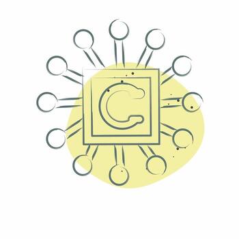 icono UPC. relacionado a metaverso símbolo. color Mancha estilo. diseño editable vector