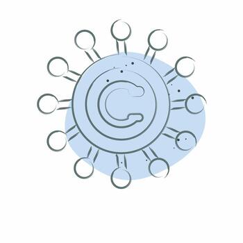 Icon Cryptocurrency. related to Metaverse symbol. Color Spot Style. design editable vector