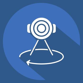 Icon Meta 360 Camera. related to Metaverse symbol. long shadow style. design editable vector