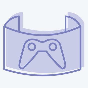 Icon Vr Game. related to Metaverse symbol. two tone style. design editable vector