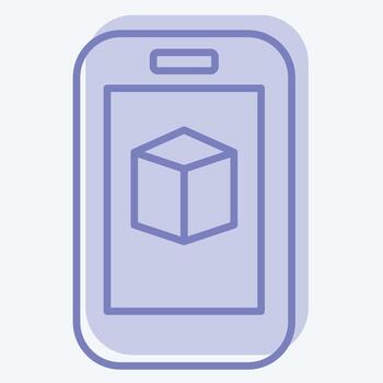 Icon Meta Cube. related to Metaverse symbol. two tone style. design editable vector