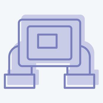 Icon Ai Store. related to Metaverse symbol. two tone style. design editable vector