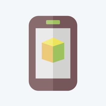 Icon Meta Cube. related to Metaverse symbol. flat style. design editable vector