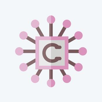 Icon CPU. related to Metaverse symbol. flat style. design editable vector