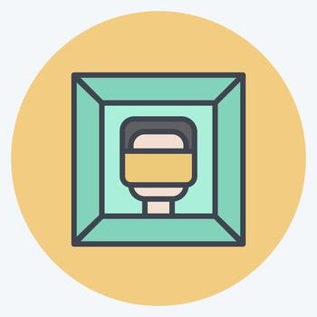 Icon Vr View. related to Metaverse symbol. color mate style. design editable vector